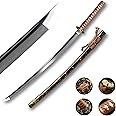 Katana Sword 41" Spring Steel Clay Tempered Razor Sharp Blade Full Tang Handmade -Real Katana Sword Sharp-Japanese Samurai Swords are a Unique Gift for Men