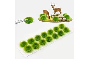 14pcs 8mm Tall Static Grass Tuft Model Grass for Model Train Scener Wargaming Terrain Dioramas