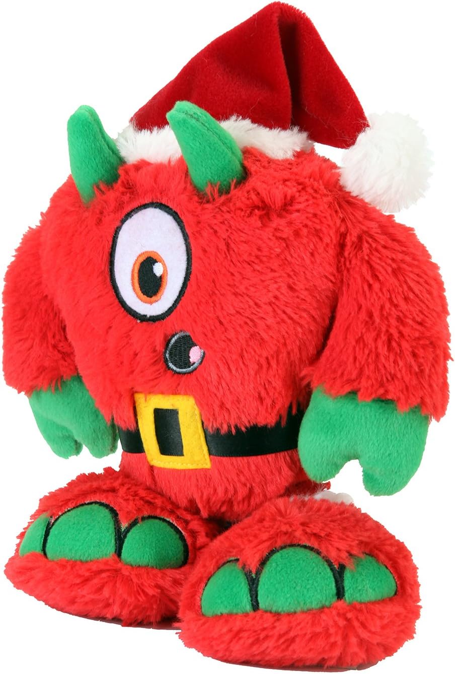 goDog 774031 Santa Holiday Yeti Tough Plush Dog Toy with Chew Guard