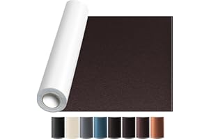 JuCheng Leather Repair Kit - 17X79 inch Self-Adhesive Waterproof Patch for Furniture, Car Seats, Sofa, Couch, Vinyl - Instant Fix for Tears & Scratches (Brown, 17X79 inch)