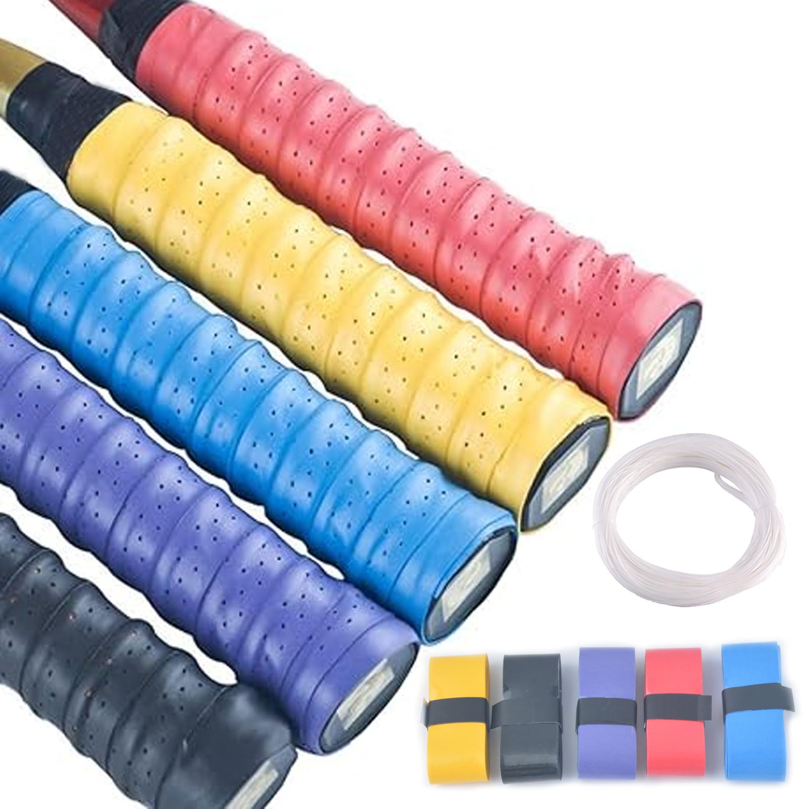 SSKHE 5 PCS Tennis Racket Grip, Anti Slip Badminton/Tennis Racket Grip, Soft Tennis Racket Grip Tape