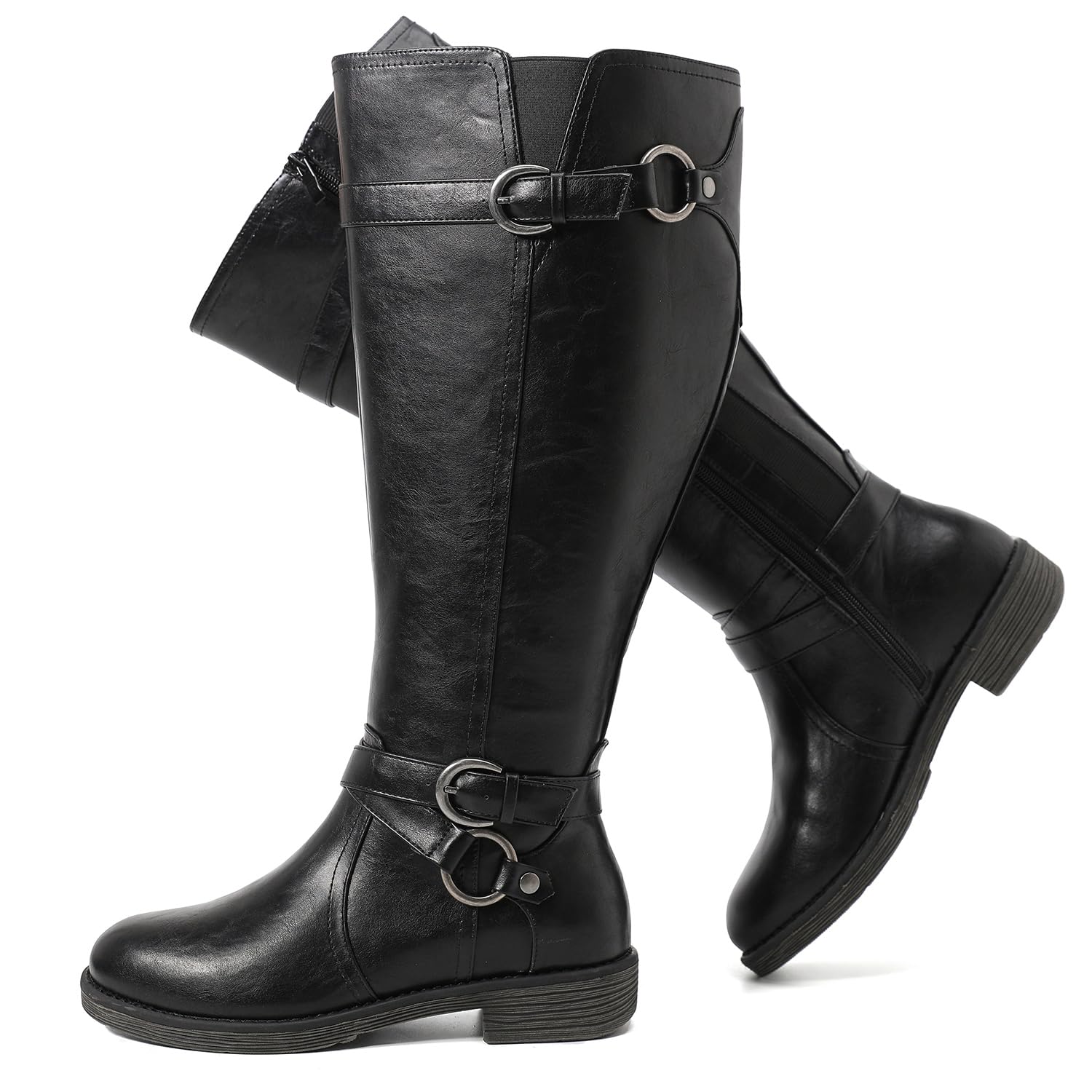 wide width boots with heels