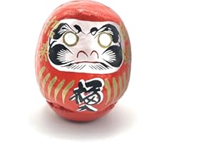 M.V. TRADING Daruma Doll Paper-Mache 2.3" Tall