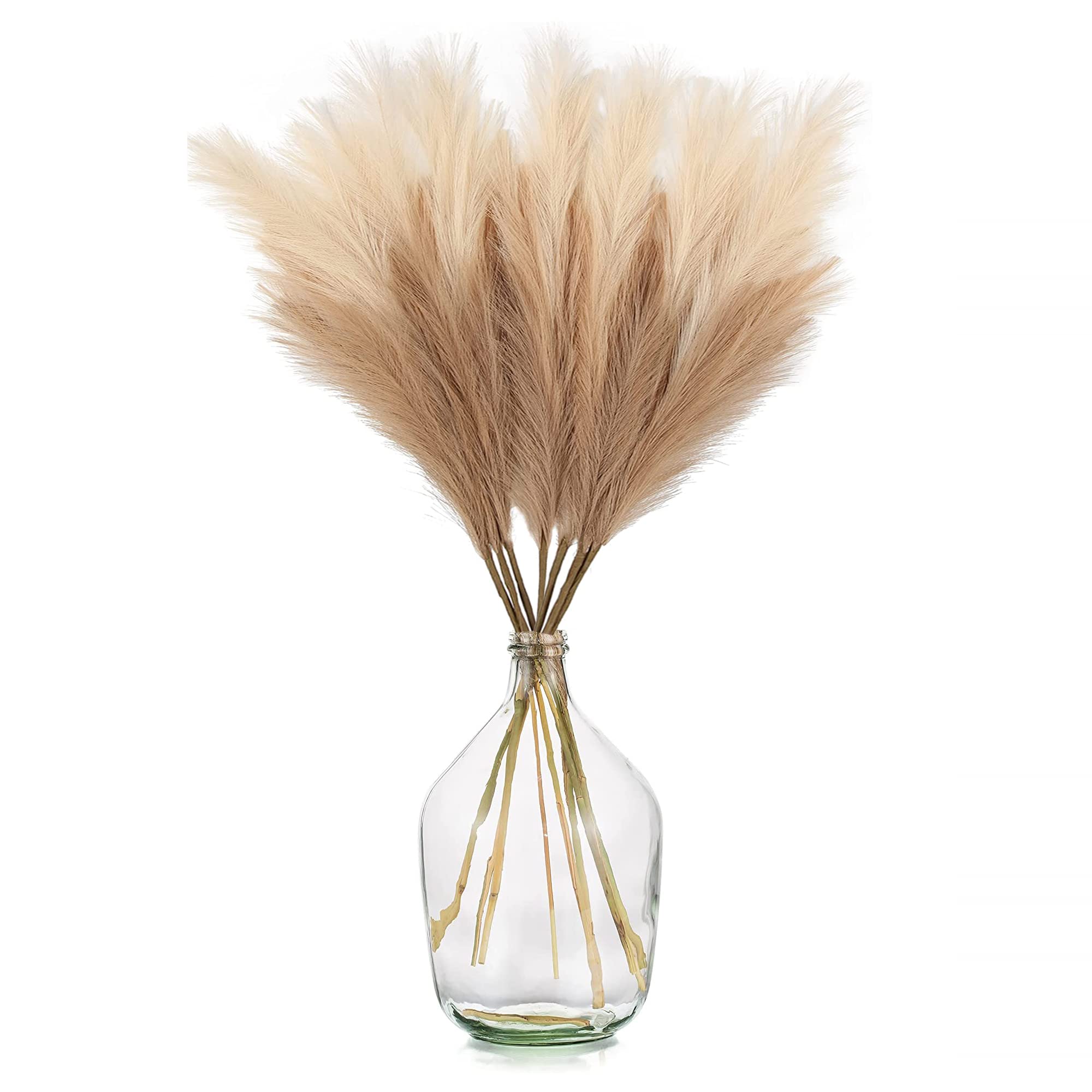 Photo 1 of Hewory Large Glass Vase for Decor, 15in Clear Tall Farmhouse Decorative Floor Vase, Round Bubble Balloon Glass Jug Vases for Coffee Table Fireplace Mantel Entryway Living Room Bedroom Kitchen
