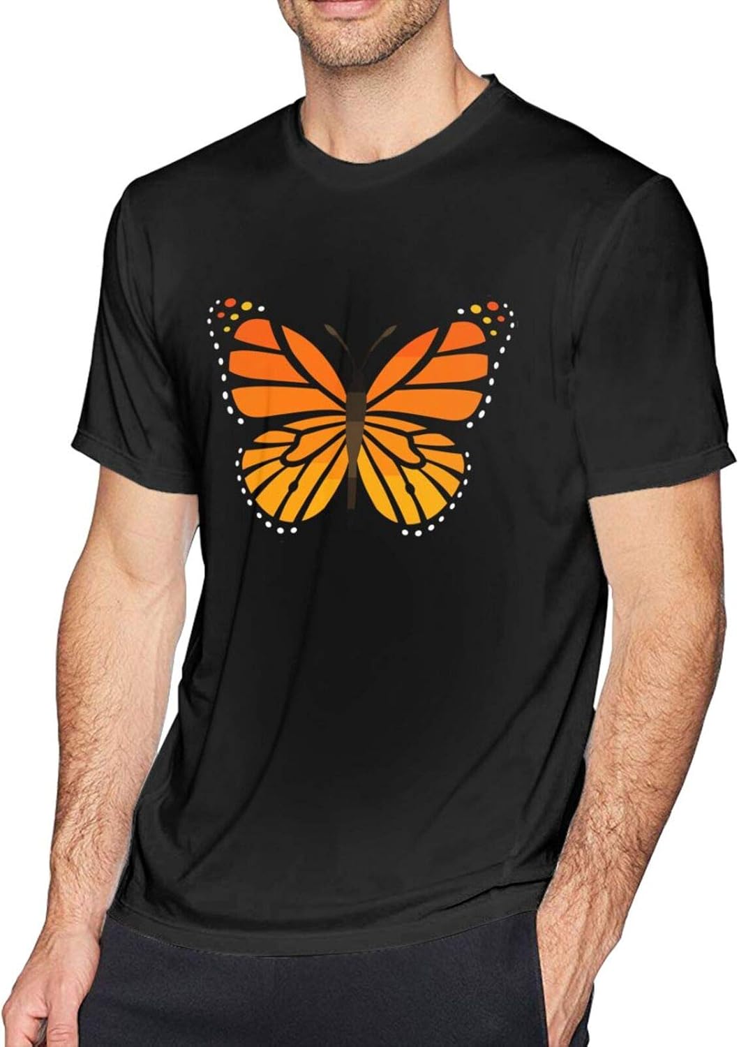 Monarch Butterfly Men's Short Sleeve TShirt Round Neck