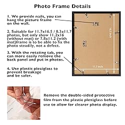 JCJMY 11.7x16.5 A3 Picture Frame Set of 6 Black