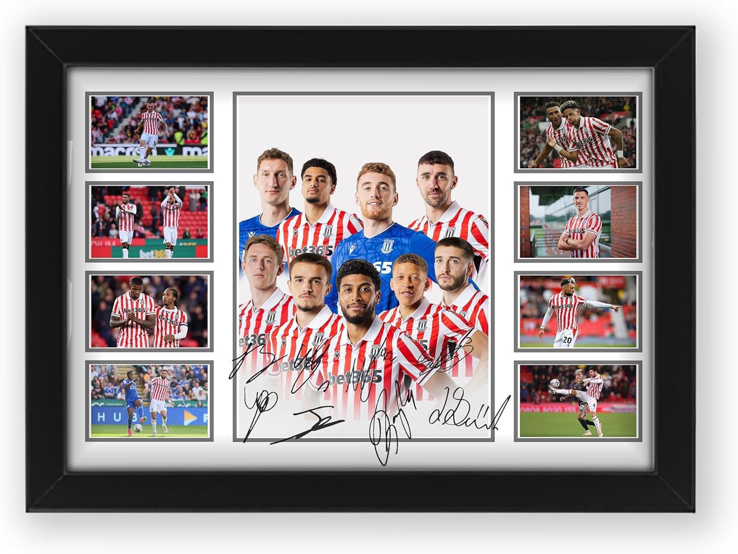 AllStarMedia Limited Edition Stoke City Football Club Signed Poster Print - Limited Edition Autograph Fan Gift – Collectible Memorabilia Merchandise (Framed A3 (30x40cm))