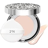 2aN Gleaming Tension Cushion Foundation Pact 0.45 oz, Korean Cushion Foundation Makeup, Lightweight & Buildable Coverage with Ceramides and Centella Asiatica (#17 Pure Ivory, 0.45 oz)