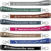 Sureio 48 Pcs Christian Keychain Bulk Bible Verse Keychain Inspirational Scriptures Religious Gifts for Women Men Birthday