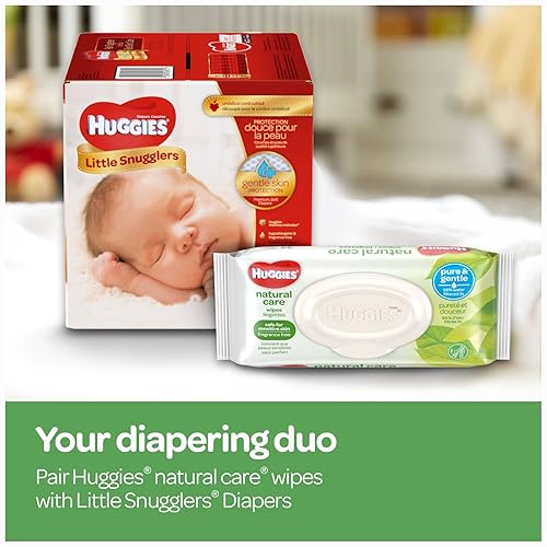 HUGGIES Natural Care Unscented Baby Wipes, Sensitive, Water-Based