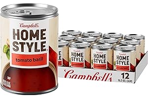 CAMPBELL'S HOMESTYLE Campbell’s Homestyle Tomato Basil Soup, 16.3 oz Can (Pack of 12)