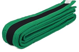 AAMA Color Belts with Black Stripe for Martial Arts - Taekwondo Karate Judo