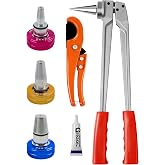 AMZCNC PEX Expansion Tool Kit, Manual Expander Tool for PEX-A 1/2"-1" | Plumbers DIY Users PEX-A Expansion Tool Kit ASTM F1960 Standard 1/2 3/4 1in Heads Pipe Cutting Tool Plumbing HVAC Repair