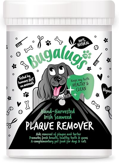 BUGALUGS Plaque Off Remover for Dogs - 100% Natural Seaweed Powder