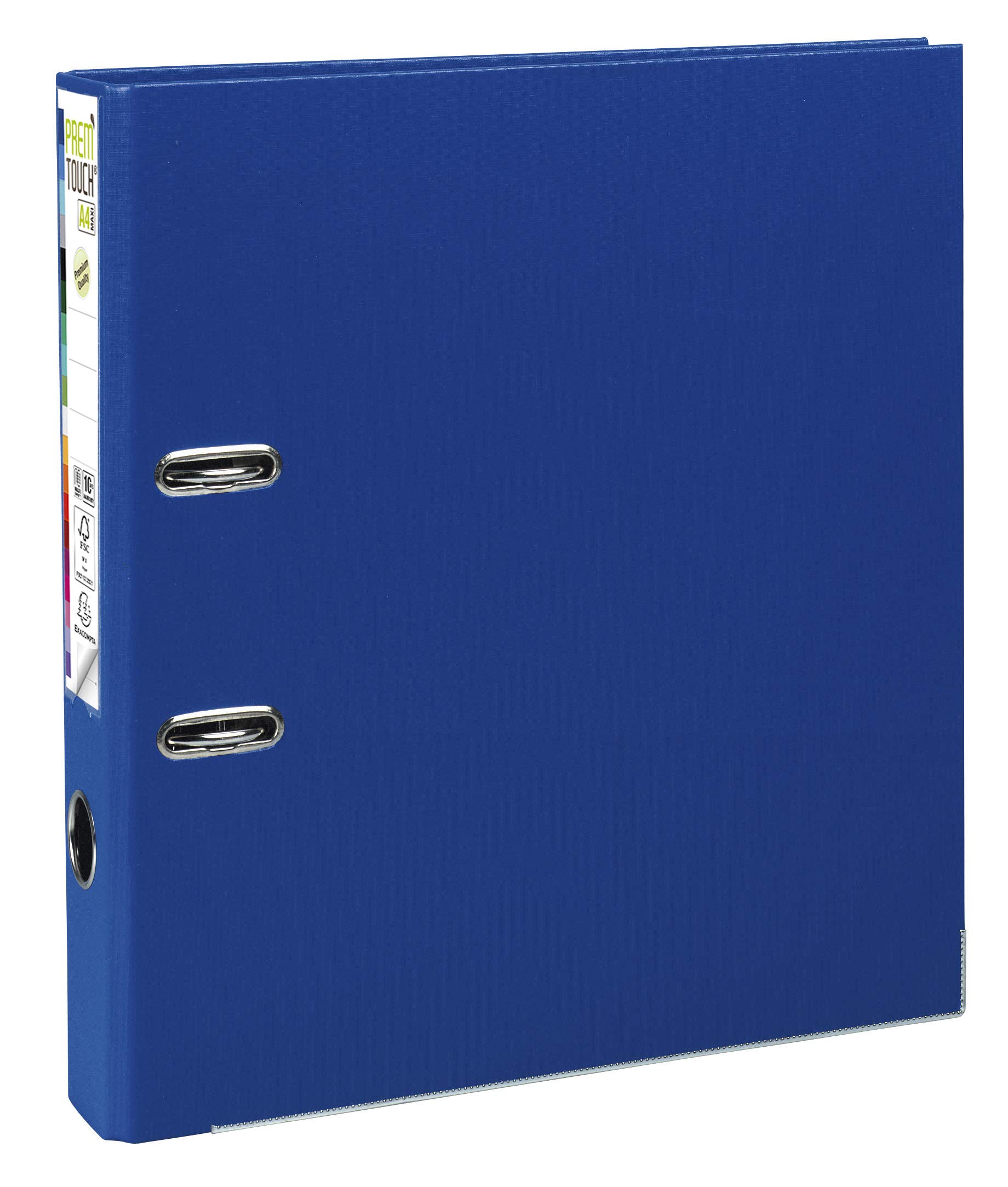 Exacompta - Ref 53152E - Prem'Touch PP Lever Arch File - 320 x 300mm in Size, 2 Rings, Can Hold A4+ Documents, 50mm Spine, 55mm Rings, FSC-Certified - Dark Blue Cover