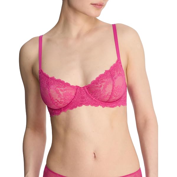 Natori Women's Plush Romance Balconette Bra – Soft Lace Underwire Bra - View #6