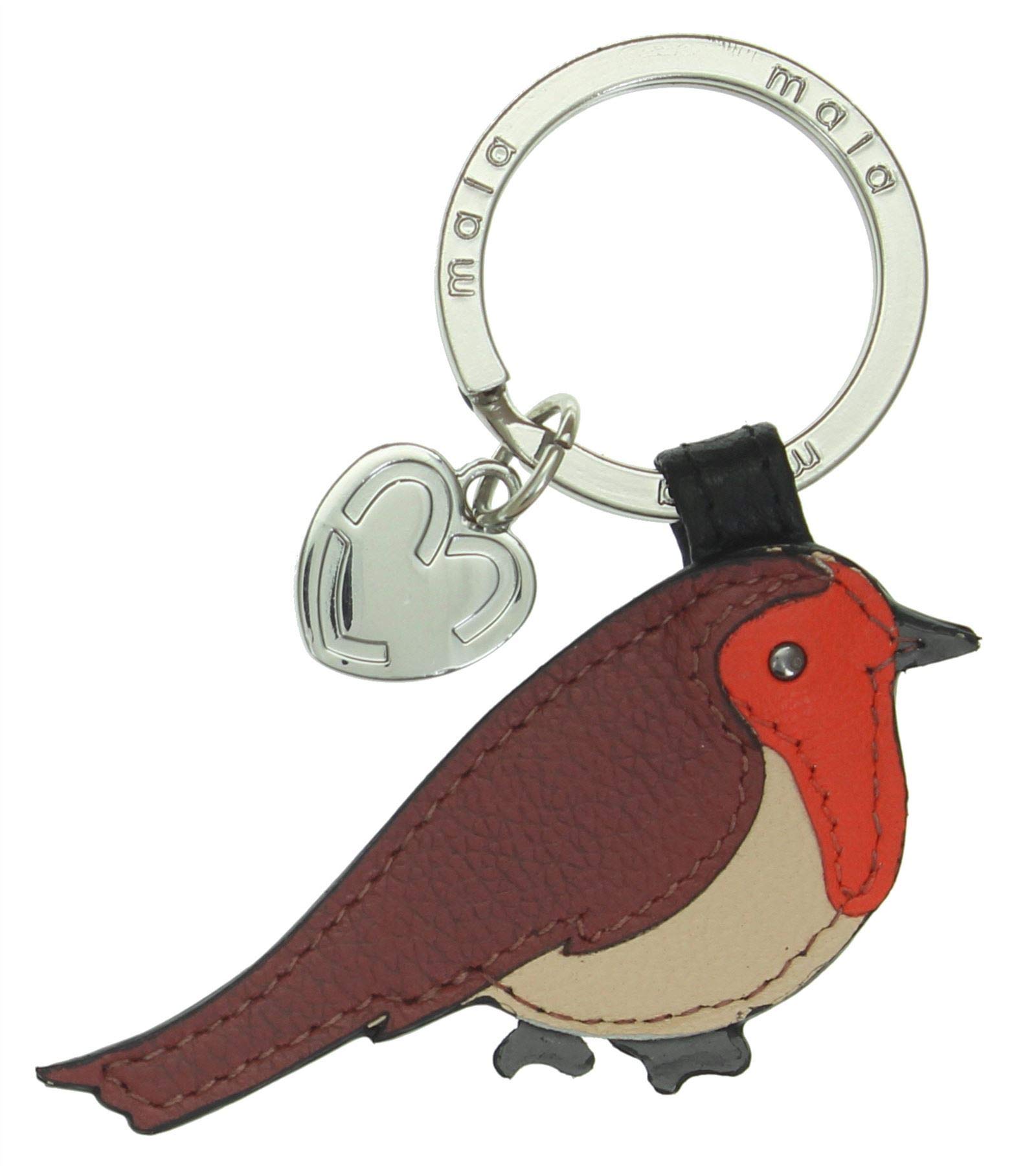 Mala Leather Robin Collection Leather Keyring 907_97 Black