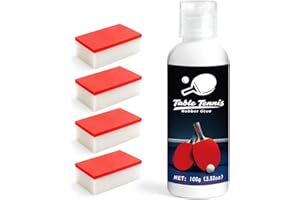 WAN2TLK Table Tennis Glue 100ml, Perfect for Assembling Table Tennis Ping Pong Paddle, Comes with 4 Sponges to Easily Replace