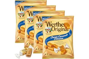 SWEETSIDE CANDY CO. Chewy Original Candy, 4 Pack Each 4.5oz of Werthr'sCaramel Candy Individually Wrapped, Sweet Soft Caramels That’s Perfect for Family Gatherings and Everyday Treats, Creamy Carmels Candies Soft Enough for All Ages