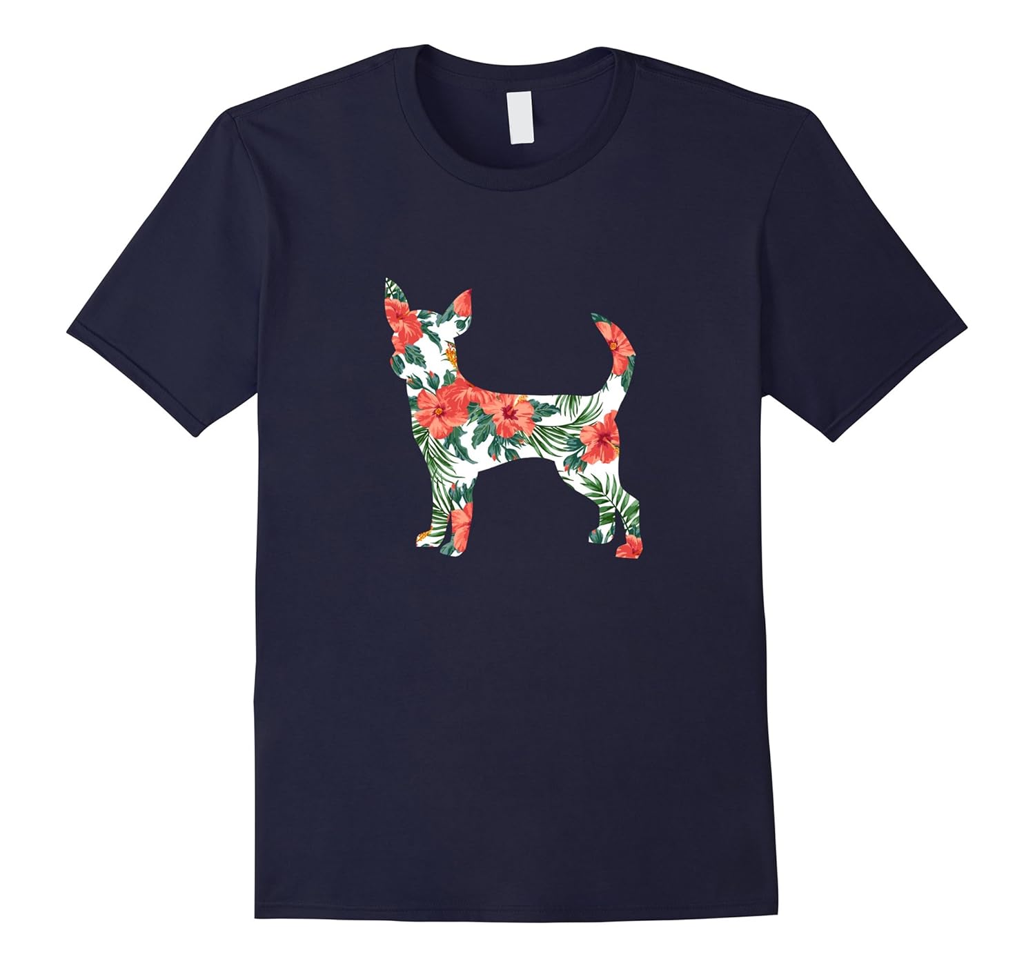 Chihuahua Aloha Dog Silhouette T-Shirt Red-ANZ