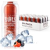 BAWLS Guarana Root Beer - Guarana Fueled Soda for Energy, High Caffeinated Drink, 16oz 24 Pack Cans