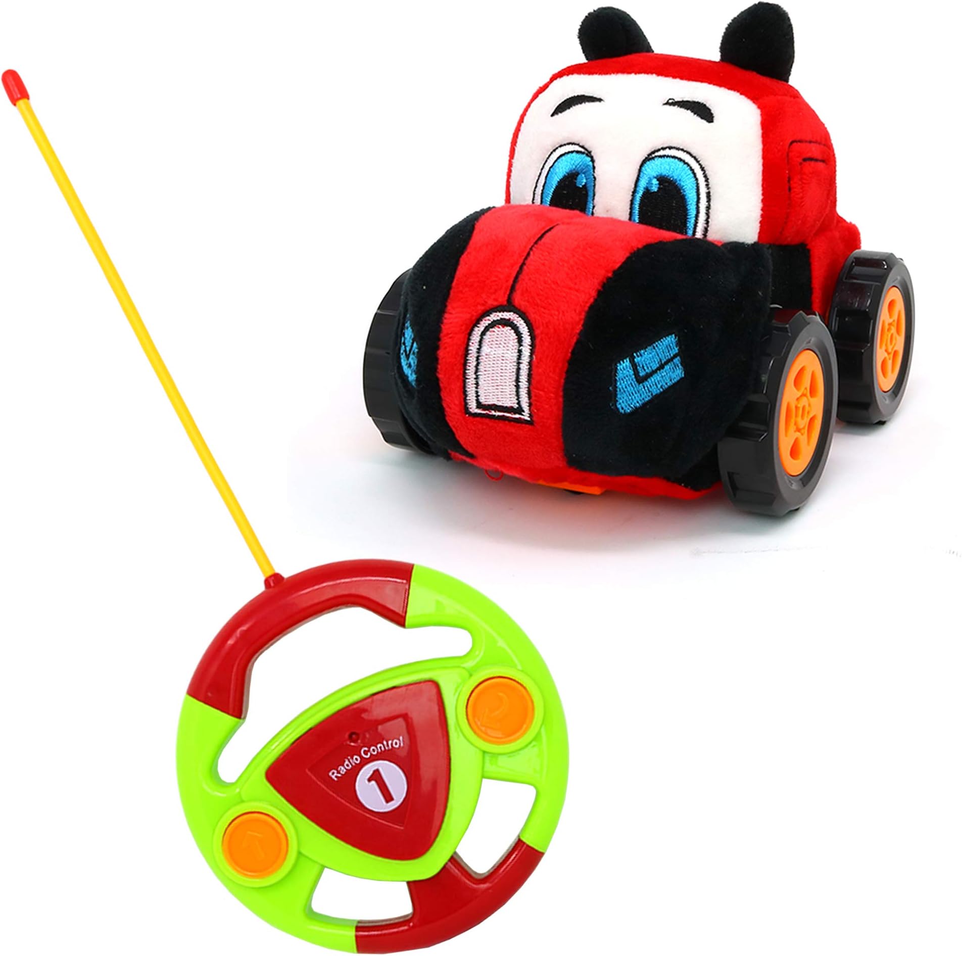Big Mo's Toys RC Car - Remote Control Race Car Gift for Babies and Toddlers with Plush Cover