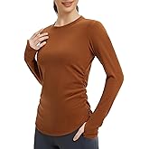 baleaf Womens Thermal Long Sleeve Shirts Fleece Lined Tops Winter Cold Weather Running Gear Base Layer
