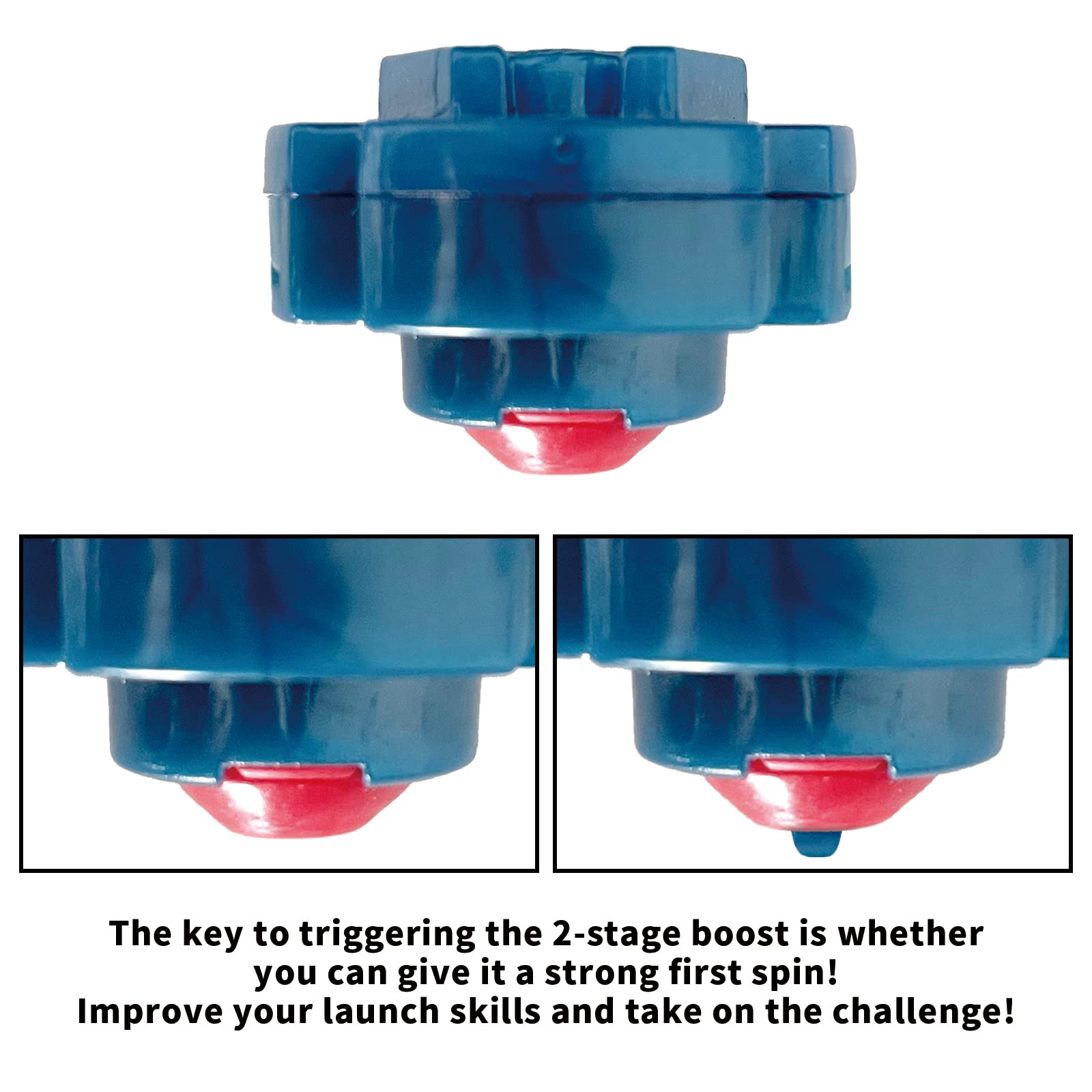 Authentic Imported from Japan Bey Battling Top Blade(BB-105 Big Bang Pegasis F:D) Metal Gyro Set with Launchers Has 4 Different Combinations of Attack Forms and 4D Bottom with Two-Stage Acceleration