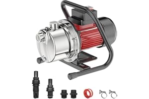 AUTOGEN 1.6HP Shallow Well Pump, 1300GPH Shallow, Portable water, for Garden Farm Irrigation Lawn, Sprinkler System, transfer pump Remove Standing Water, Landscape Fountain.