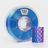 R3D Dual Color Silk PLA Filament, Co-Extrusion 3D Printer Filament 1.75mm, 30-370 mm/s High Speed PLA, Dimensional Accuracy +/- 0.02 mm, 1KG Plastic Spool (Silk Purple-Blue)