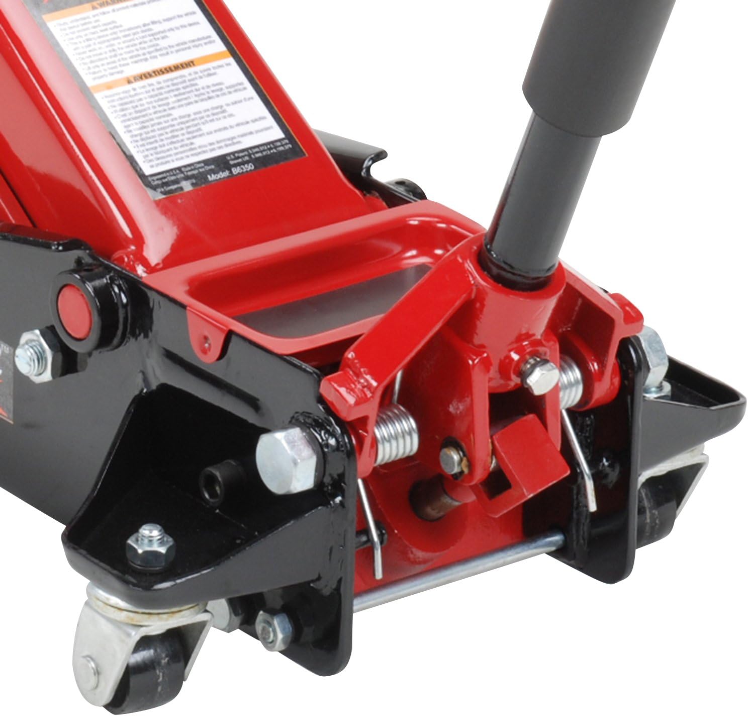 Blackhawk B6350 Black/Red Fast Lift Service Jack - 3.5 Ton Capacity: Automotive
