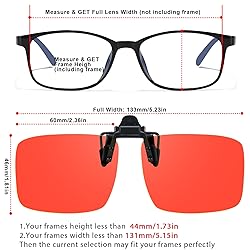 VIEWBETTER 3 Pack Clip On Blue Light Blocking