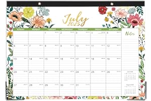 YOUTHAMAZING Desk Calendar 2025-2026 – Jul 2025 – Dec 2026, 18 Months Large Monthly Desk Calendar 2025-2026, 17" x 12", Desk Pad, Ruled Blocks, To-do List & Notes, Tear Off, Best Desk/Wall Calendar, Beautiful Flowers