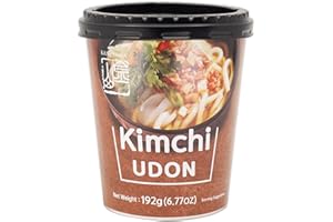 Kaneyama – Noodle Soup Cup, Japanese-Style Udon, Shoyu-Kimchi-Spicy Flavor, Instant & Microwavable Chewy Fresh Noodles, Restaurant Grade Delicious Taste, 6.77 Oz (Pack of 1) (Kimchi)