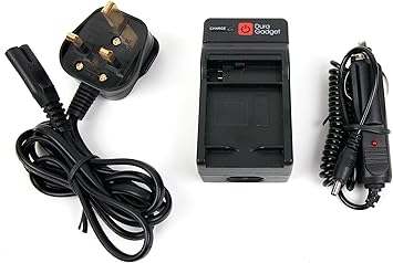 Amazon Com Duragadget Gopro Hero4 Battery Charger With Uk Mains Plug 3 Pin Adapter And In Car Charger For Gopro Hero4 Ahdbt 401 Black Silver Editions Camera Photo