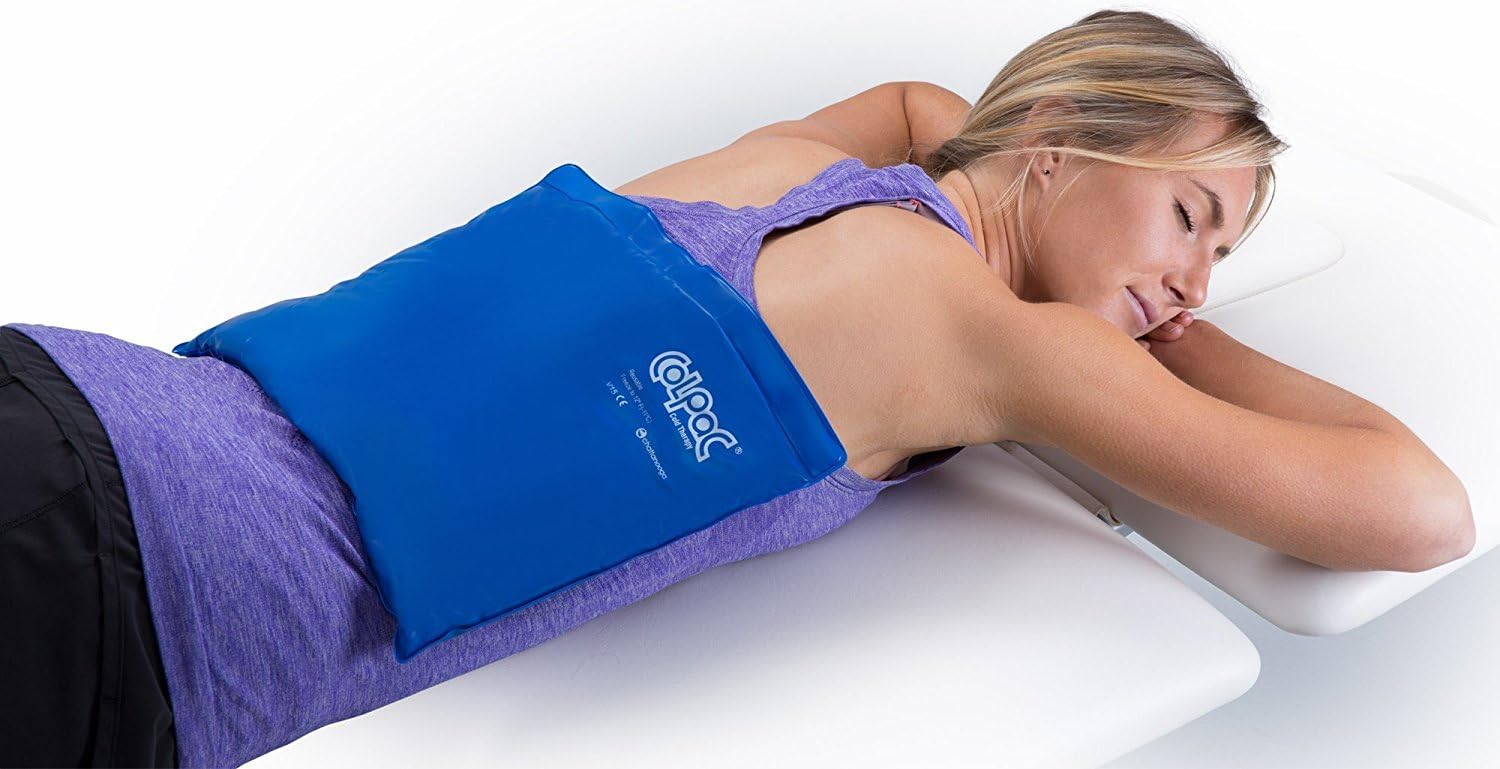 Chattanooga ColPac - Reusable Gel Ice Pack - Blue Vinyl - Standard - 11 in x 14 in (28 cm x 36 cm) - Cold Therapy for Knee, Arm, Elbow, Shoulder, Back for Aches, Swelling, Bruises, Sprains, Inflammation: Health & Personal Care