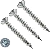 TERF 4.0mm x 40mm Pozi Flat Countersunk SS 304 Screws Pack of 50 view 2