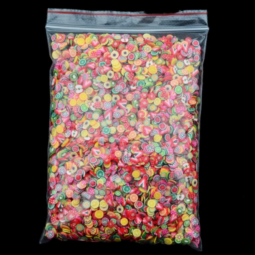 VolksRose 10000 Pcs Assorted Soft Clay 3D Nail Art Canes Stickers Mini Designs Fruit Pattern Slice Cellphone Face and More Decorations Tools #1