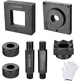 Yescom 45mm Square Knockout Punch Die 1-3/4" Punch Mold with 2 Draw Studs | Compatible with Hydraulic Knockout Punch Set, Ideal for Automation Panels, Switchgear, Server Racks