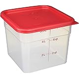 Cambro 6SFSPP190 CamSquare Storage Container, Translucent, 6 qt With Lid
