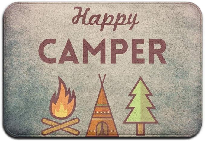 hangong Weiche rutschfeste Badematte Happy Camper 2017 Coral Teppich