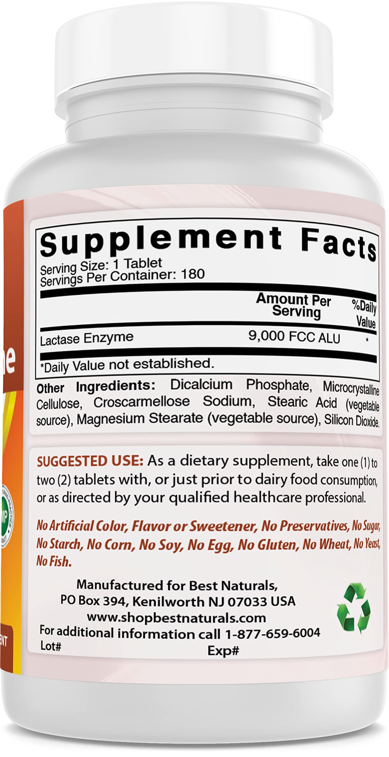Mua Best Naturals Lactose Intolerance Relief Tablets with Natural ...