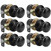 Goldenwarm Black Interior Door Knobs, Matte Black Bedroom Door Knob, Door Knobs Interior Bulk, Privacy Door Knob for Bedroom 