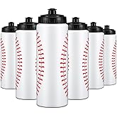 Yaomiao Baseball Water Bottle Bulk Reusable Sports Bottle 20 oz Squeeze Baseball Accessories Gifts School Sports