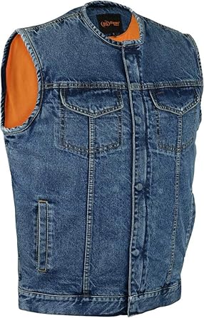 denim vest no collar