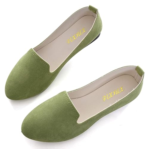 Army green flat shoes Clearance