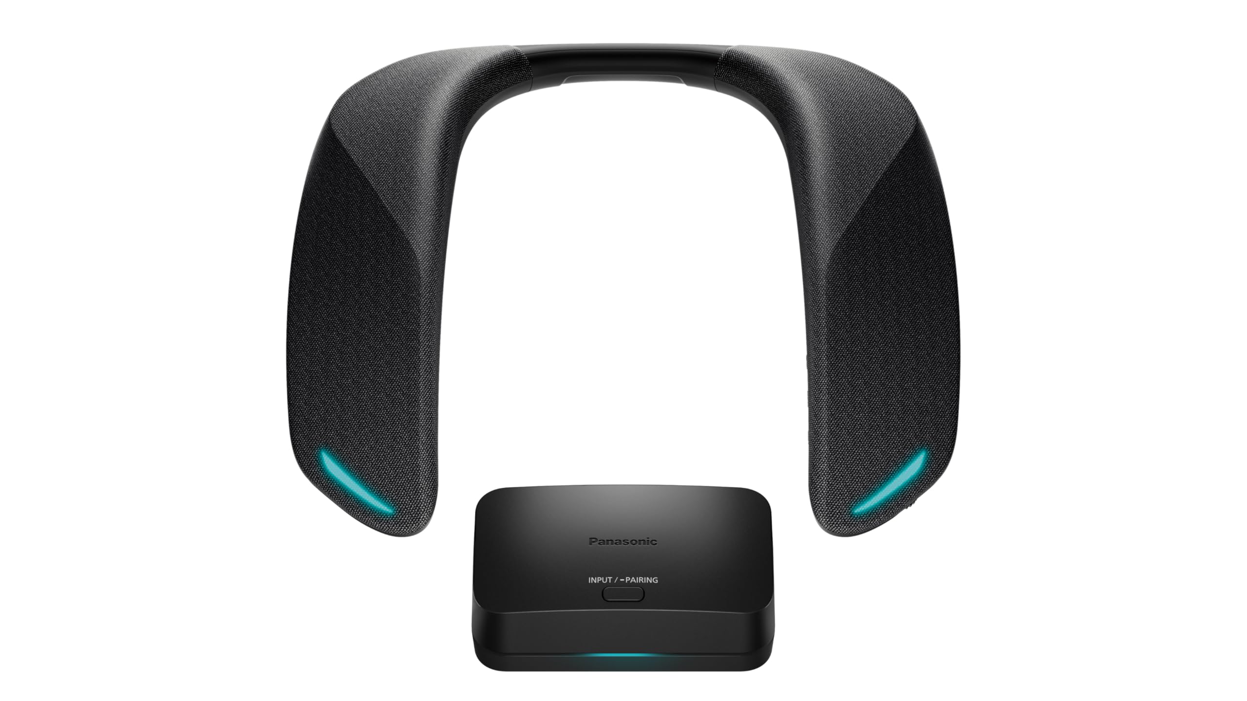 Photo 1 of Panasonic SoundSlayer Wearable Speaker System for Gaming, Movies and Music, Lightweight Neck Speaker with Built-in Microphone and Immersive, Dimensional Sound - SC-GNW30