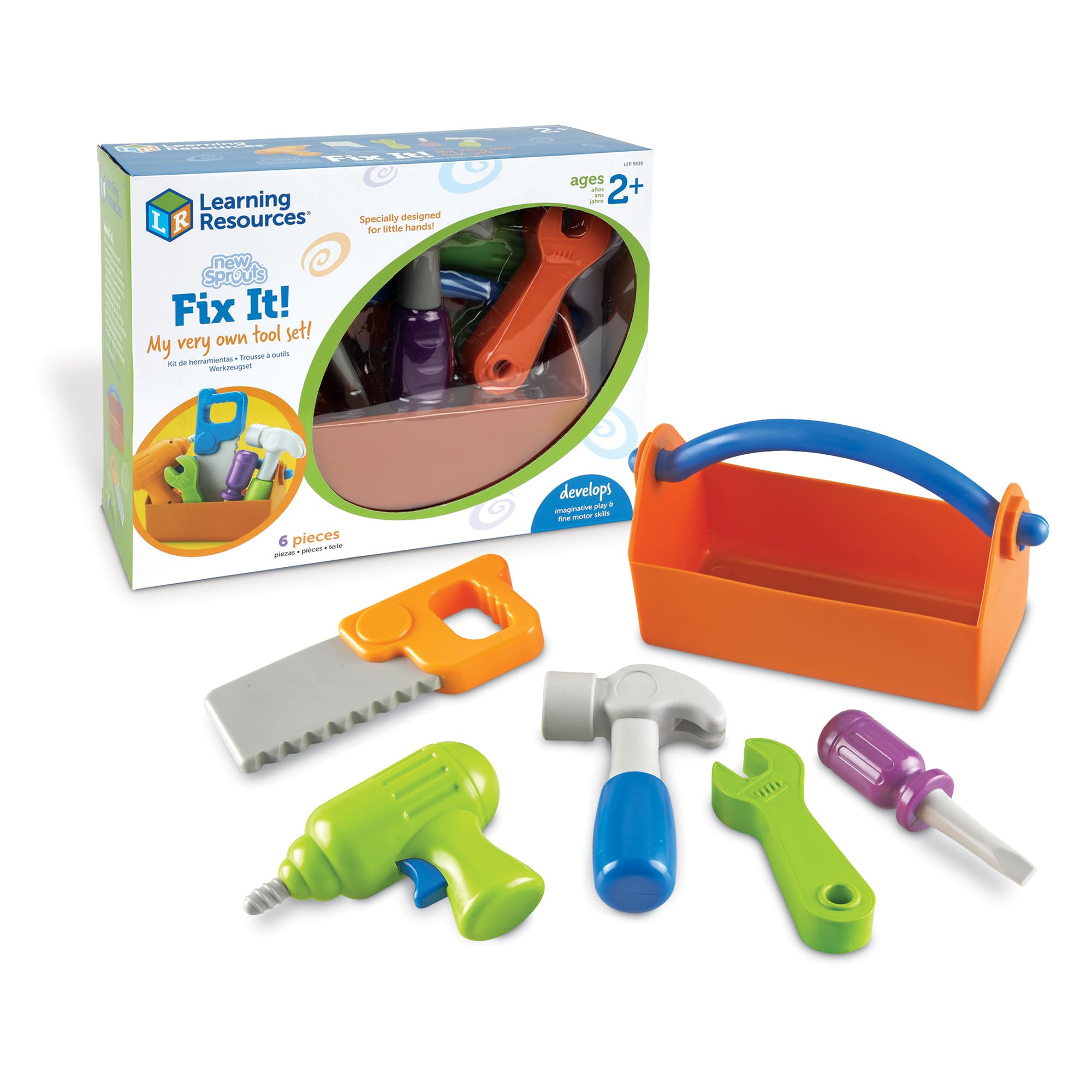 Learning Resources New Sprouts Toddler Tool Box, 6 Pieces