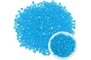 M METERXITY 1000-Pack Glow in The Dark Rocks, 0.31"-0.44" Resin Outdoor Garden Decorations Luminous Pebbles Stones for Garden