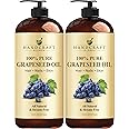 Handcraft Blends Grapeseed Oil - Cold-Pressed 16 Fl Oz (Pack of 2) - 100% Pure and Natural - Premium Grade Carrier Oil for Skin and Hair - Hair and Body - Massage - Hexane-Free
